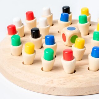 Jeu de mémoire bâtonnets en bois coloré