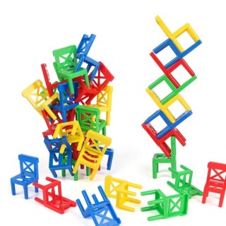 Jeu de société d'équilibre chaises empilables