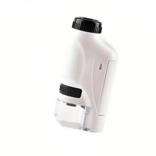 On voit un microscope de poche blanc