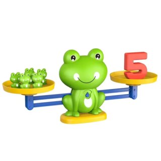 Grenouille éducative sur fond blanc.