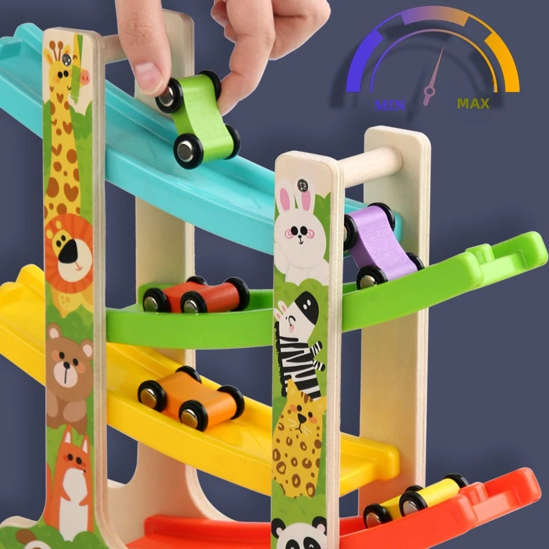ASQzhuLIWing Lot De 12 Mini Trains Magnétiques En Bois – Petit Lion éducatif Pour Apprendre Les Nombres En S’amusant Dès 3 Ans